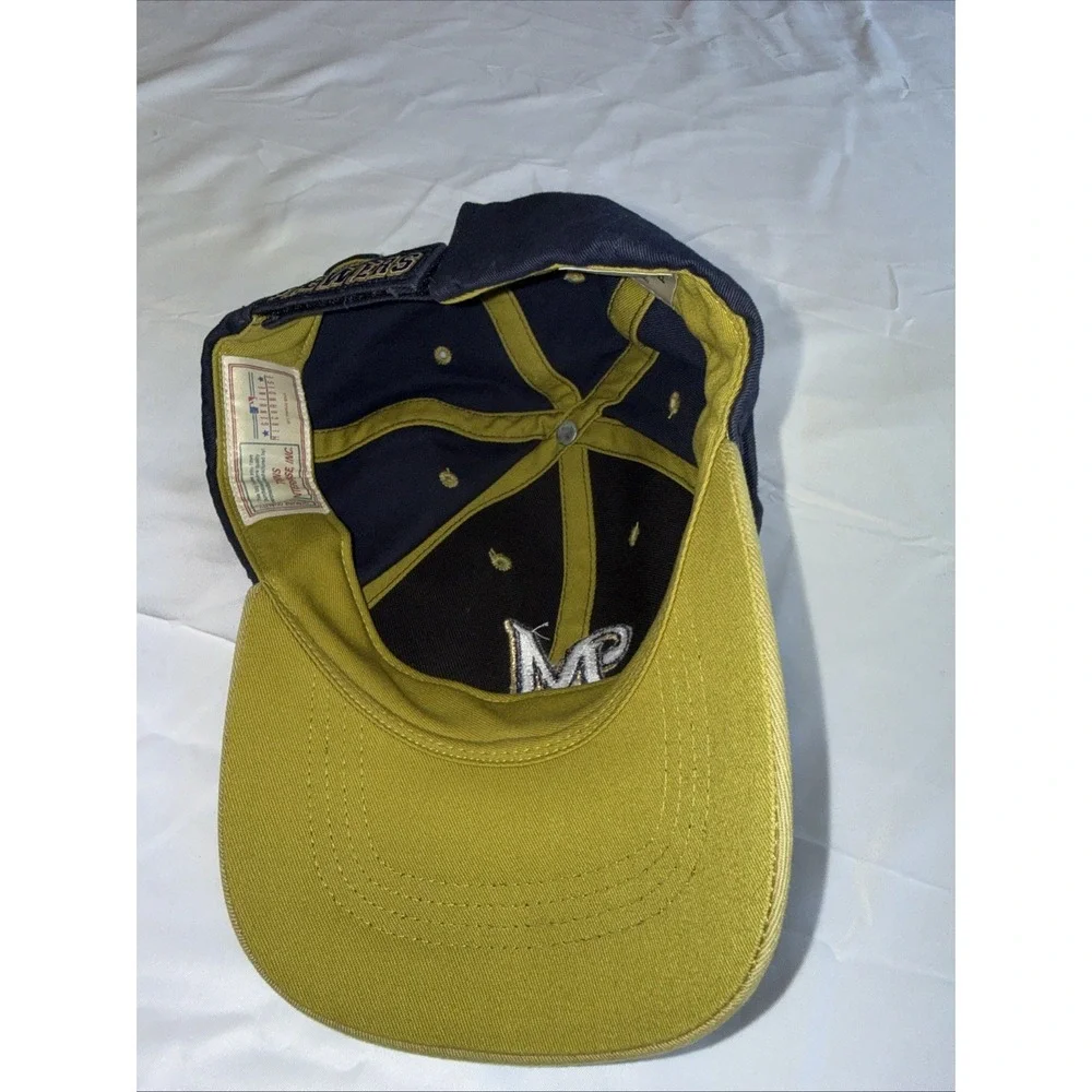 Milwaukee Brewers Hat Cap Mens One Size Blue Tan MLB Baseball